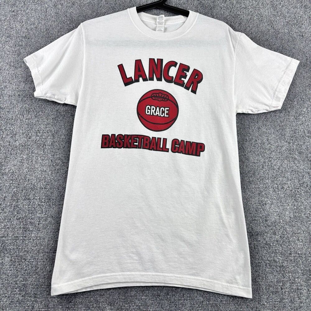 Lancer Basketball Camp T-Shirt Womens S White Grace Red Tee